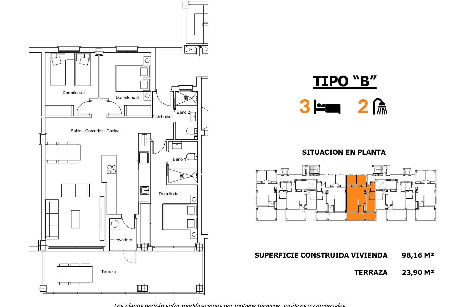 New Build - Apartment / flat - San Miguel de Salinas - Pueblo