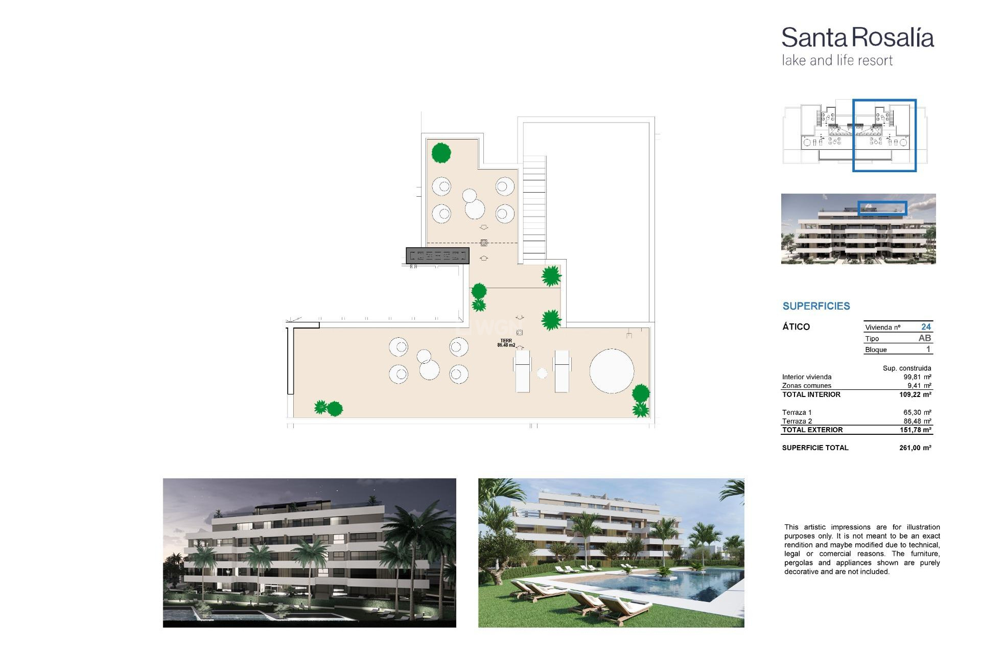 Nowy budynek - Daszek - Torre Pacheco - Santa Rosalia Lake And Life Resort