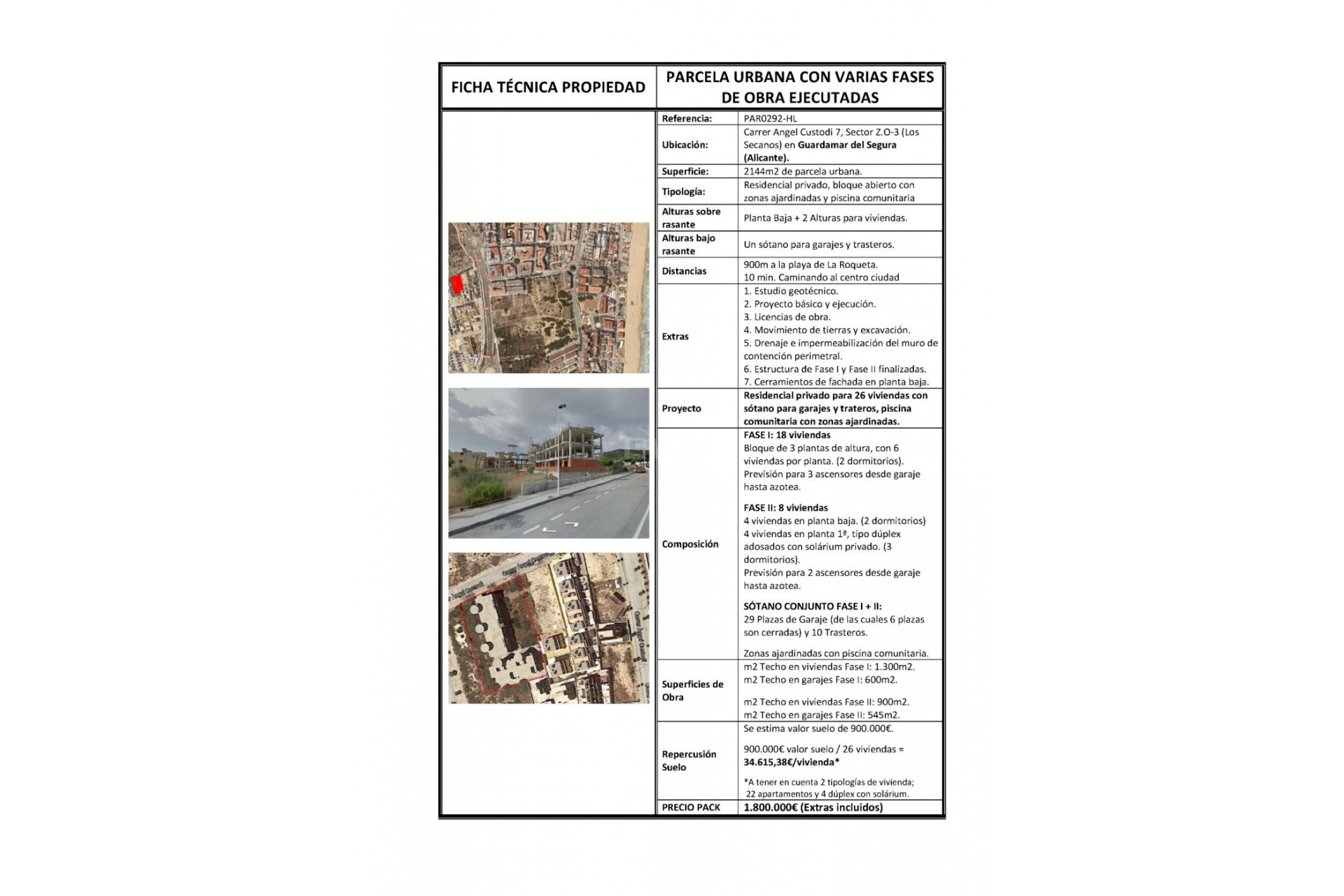 Resale - Plot / Land - Guardamar del Segura - Los Secanos