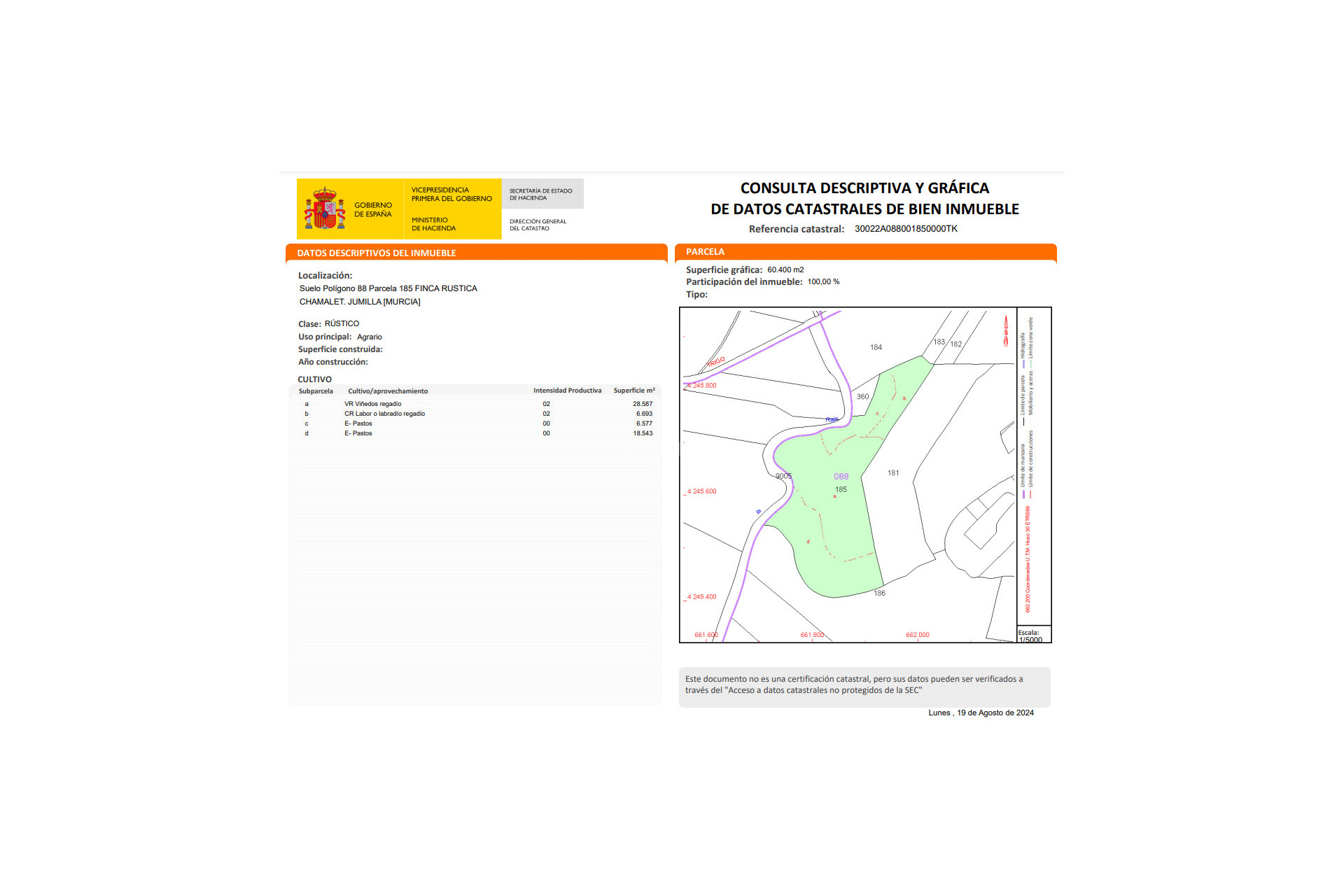 Reventa - Land - Jumilla - Inland