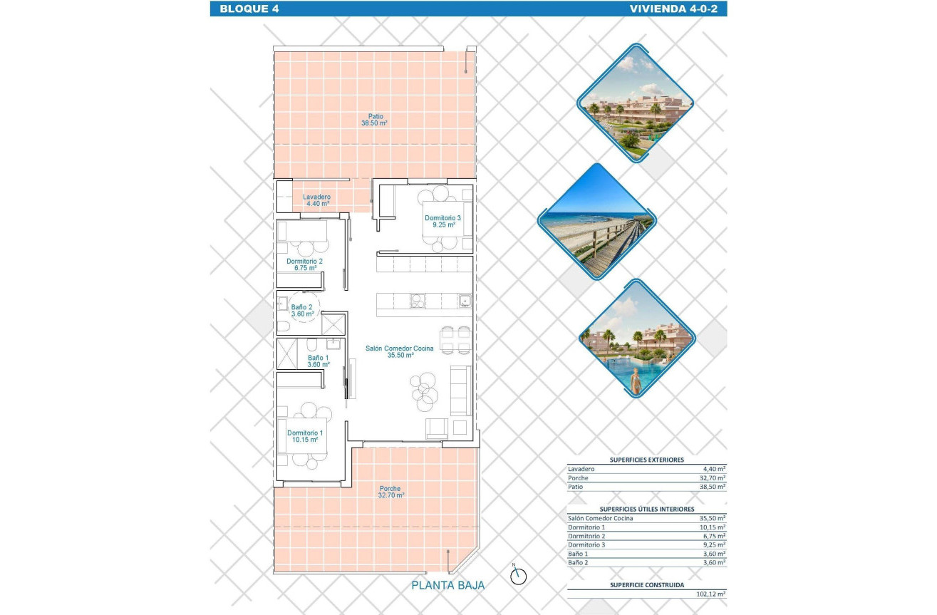 Obra nueva - Apartamento / piso - Pilar de la Horadada - Lo Monte