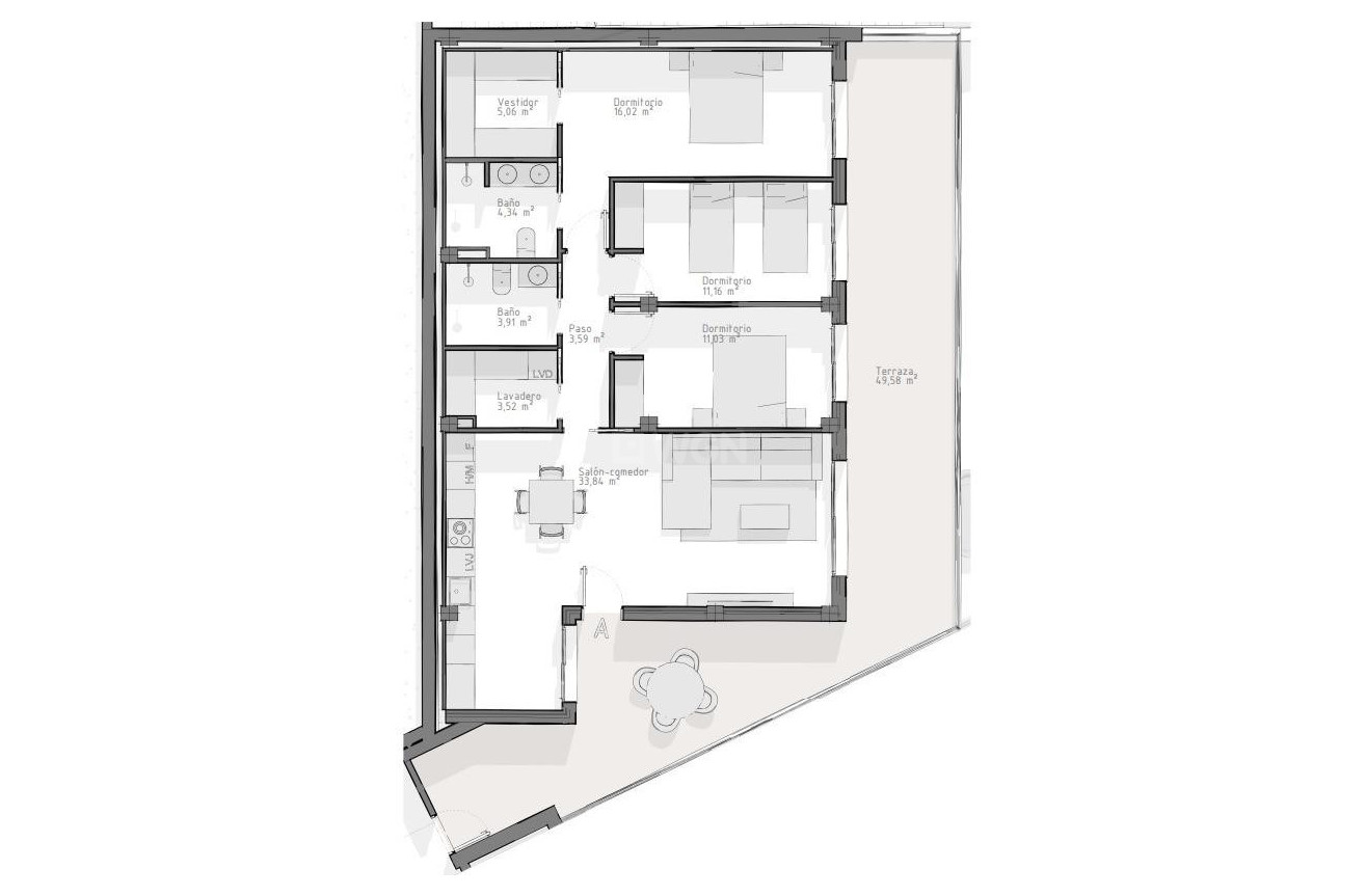New Build - Apartment / flat - Aguilas - Playa del Hornillo