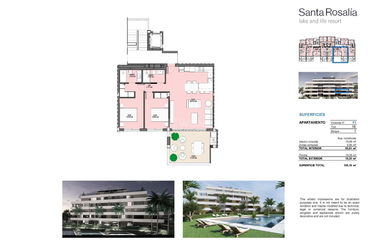 Obra nueva - Apartamento / piso - Torre Pacheco - Santa Rosalia Lake And Life Resort