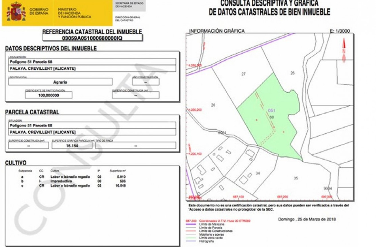 Resale - Land - Crevillent - Inland