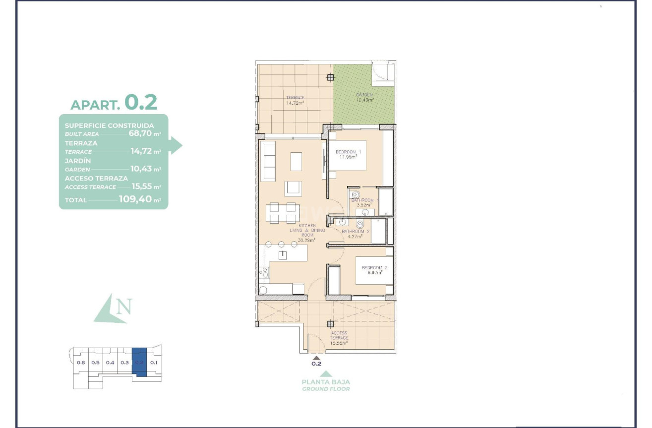 New Build - Apartment / flat - Los Alcázares - Serena Golf