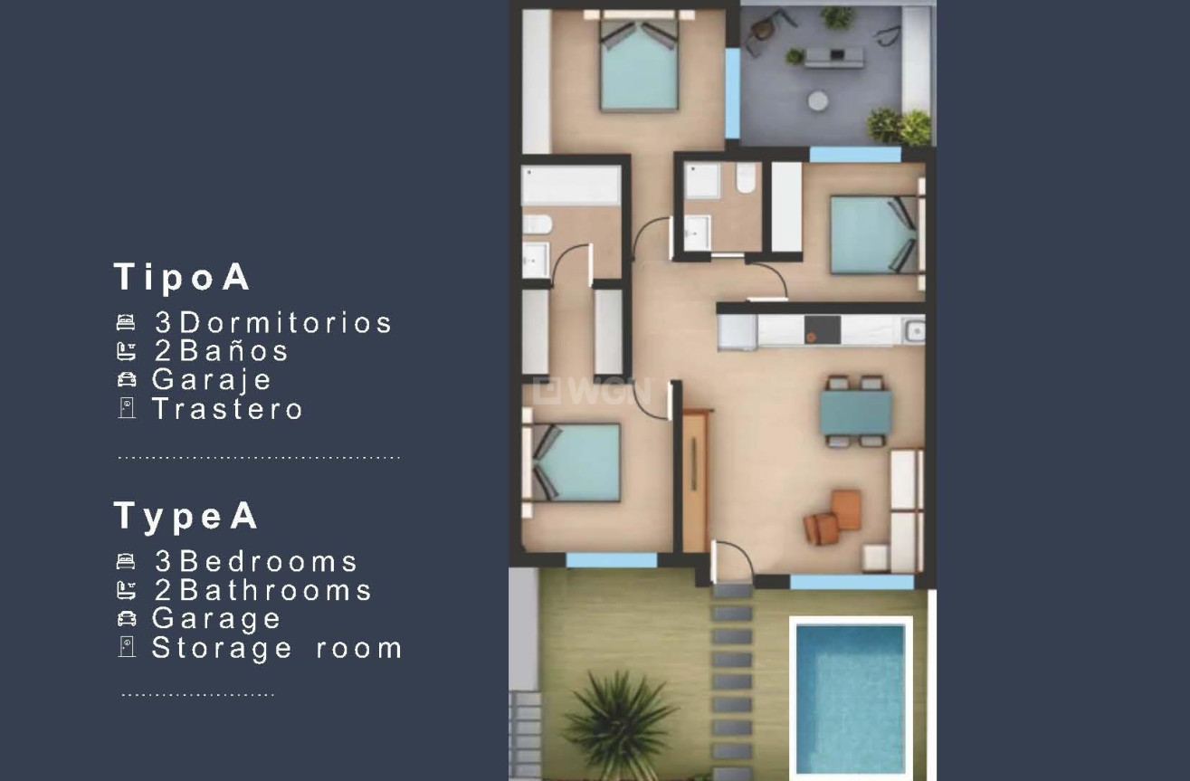 Nowy budynek - Ground Floor Bungalow - San Pedro del Pinatar - Los Pinos