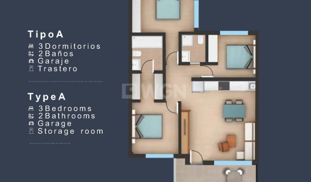 New Build - Top Floor Bungalow - San Pedro del Pinatar - Los Pinos