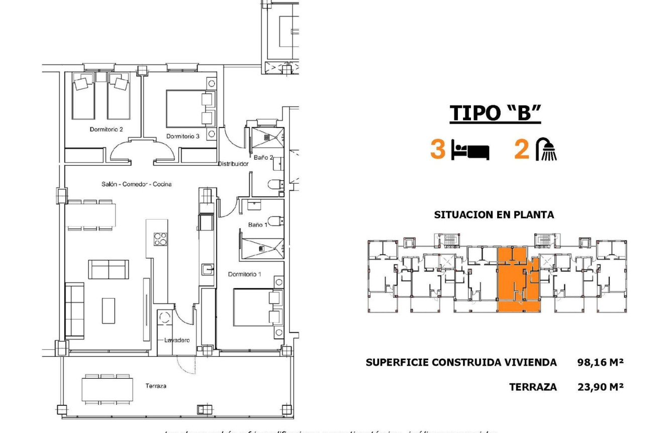 Nowy budynek - Mieszkanie w bloku - San Miguel de Salinas - Pueblo