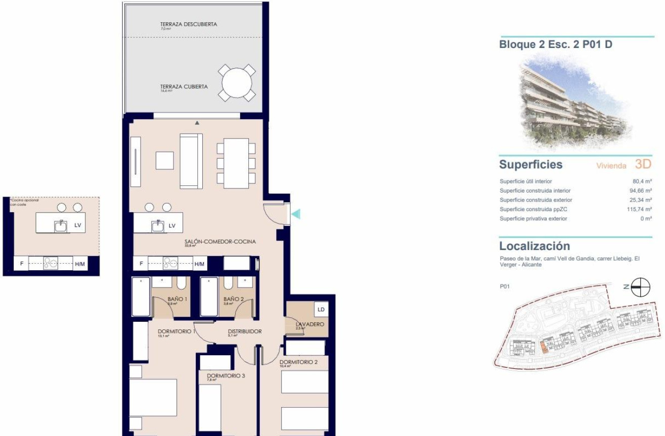 Nowy budynek - Mieszkanie w bloku - Denia - Playa de La Almadraba