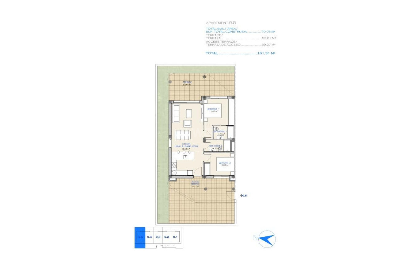 Nowy budynek - Mieszkanie w bloku - Los Alcázares - Serena Golf