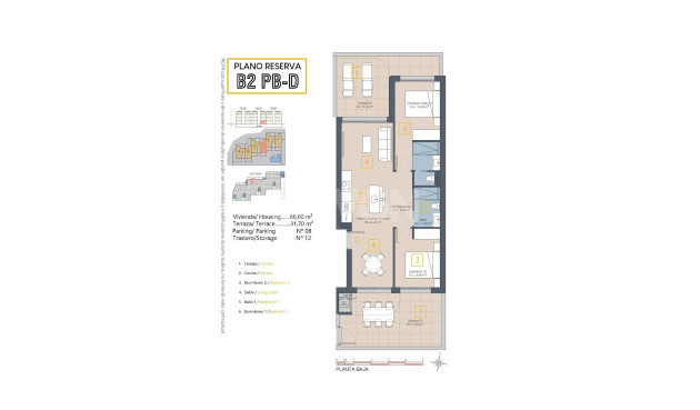 Nowy budynek - Mieszkanie w bloku - Los Alcázares - Serena Golf