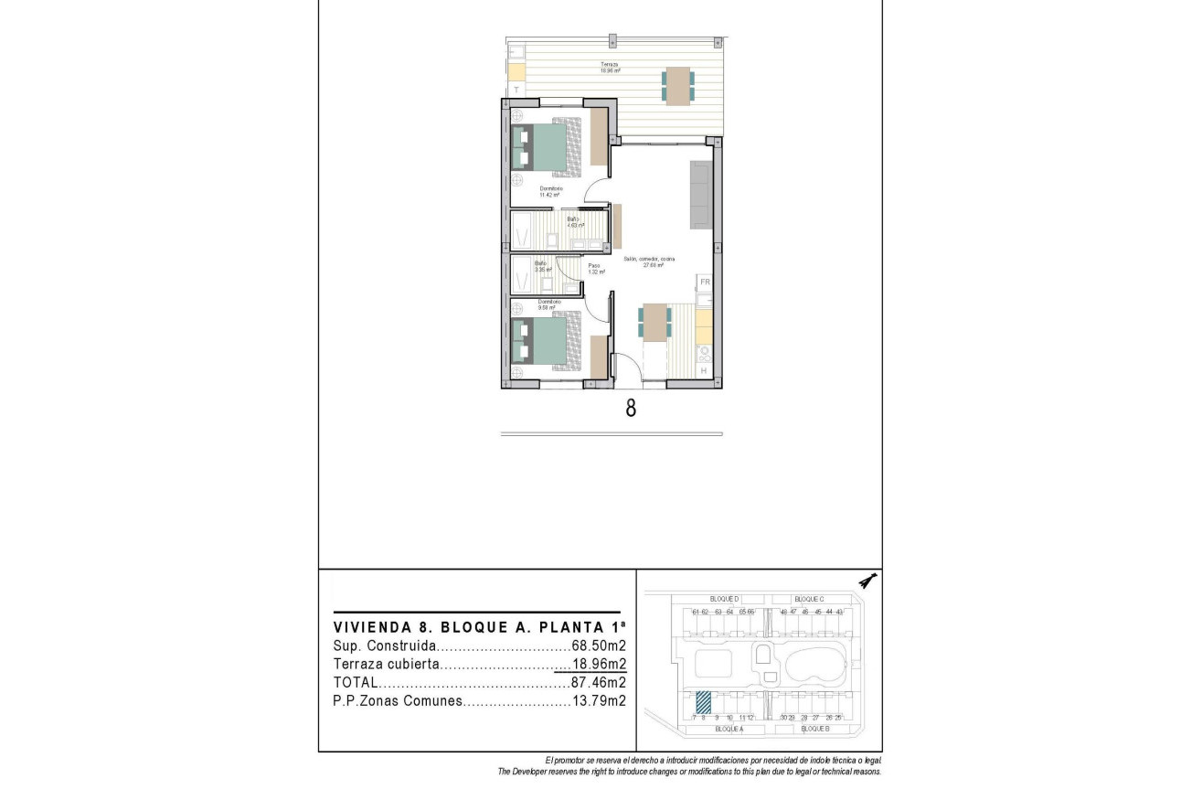 Nowy budynek - Mieszkanie w bloku - Torre Pacheco - San Cayetano