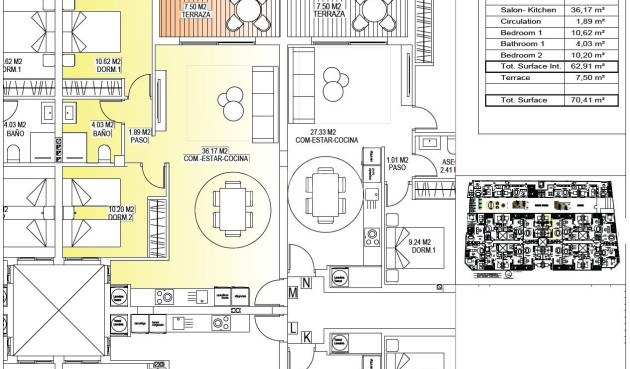 Nowy budynek - Mieszkanie w bloku - San Miguel de Salinas - Pueblo