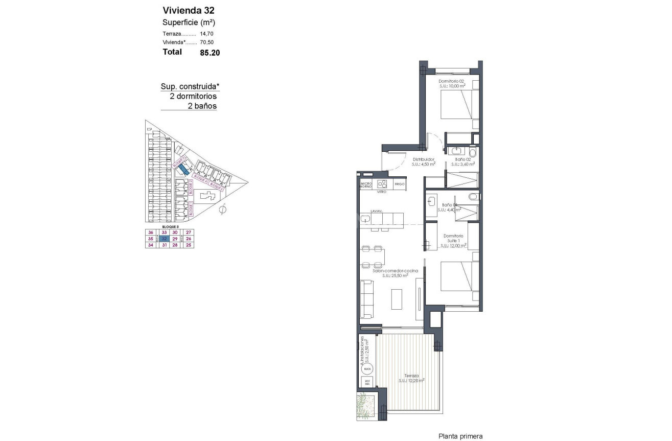 Nowy budynek - Mieszkanie w bloku - Los Alcázares - Serena Golf