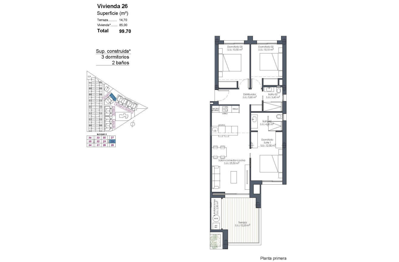 Nowy budynek - Mieszkanie w bloku - Los Alcázares - Serena Golf