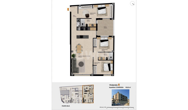 Nowy budynek - Mieszkanie w bloku - Catral - pueblo