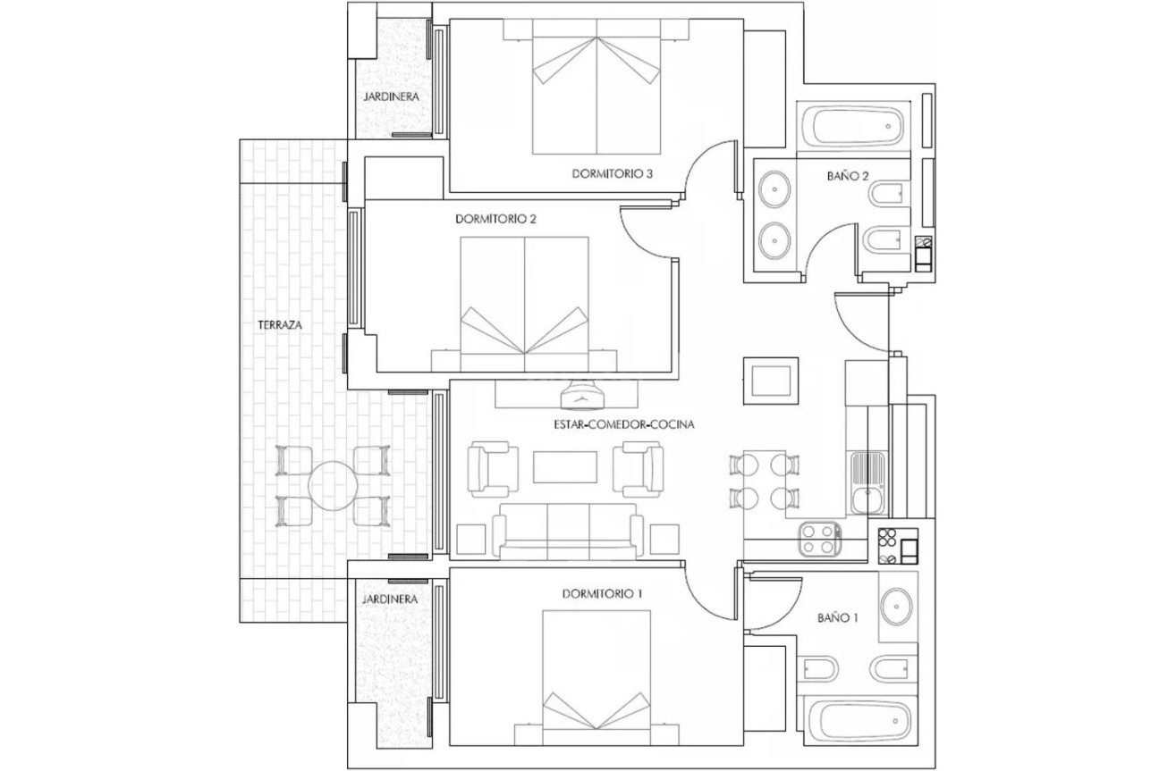 Nowy budynek - Mieszkanie w bloku - Vera - Puerto del Rey