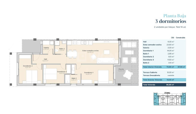 Neue Gebäude - Wohnung - Vera - Vera Playa