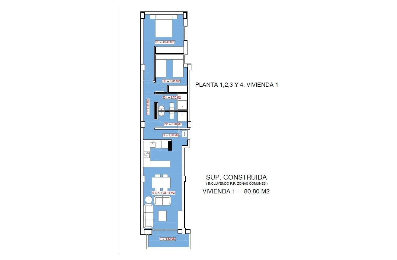 Nowy budynek - Mieszkanie w bloku - Torrevieja - Playa El Acequión