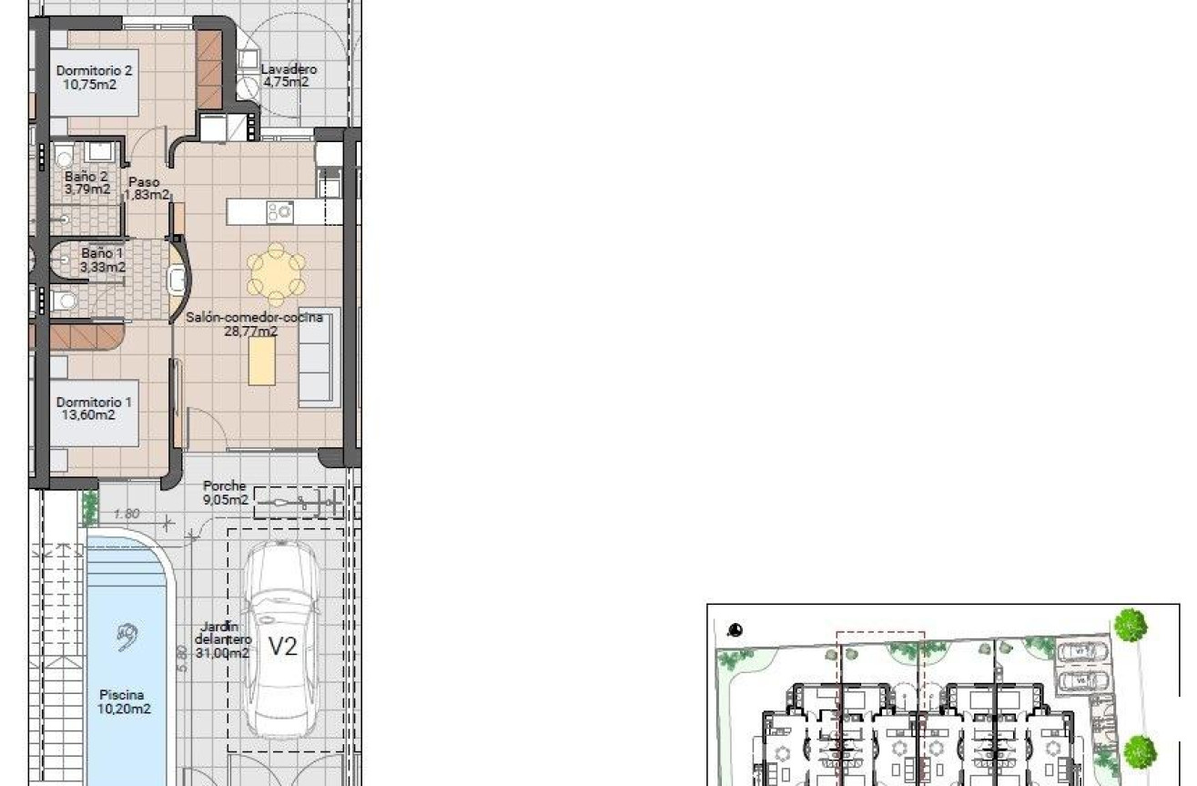 Nowy budynek - Bungalow - Pilar de la Horadada - pueblo
